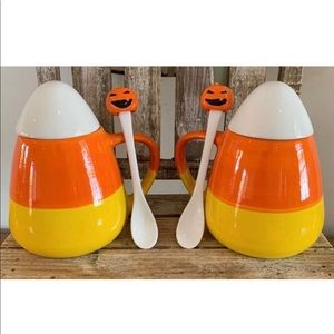 Mr Halloween candy corn mugs, set of 2